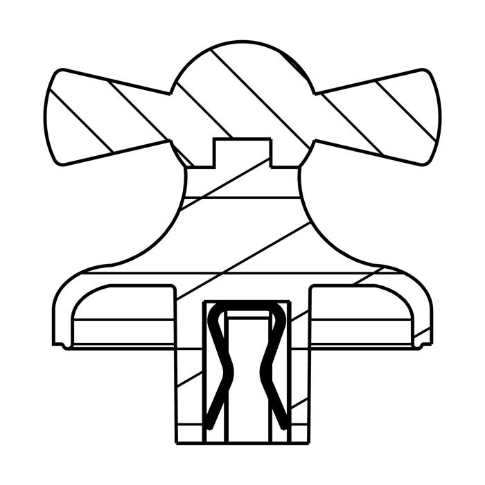 Black Oven Control Knob