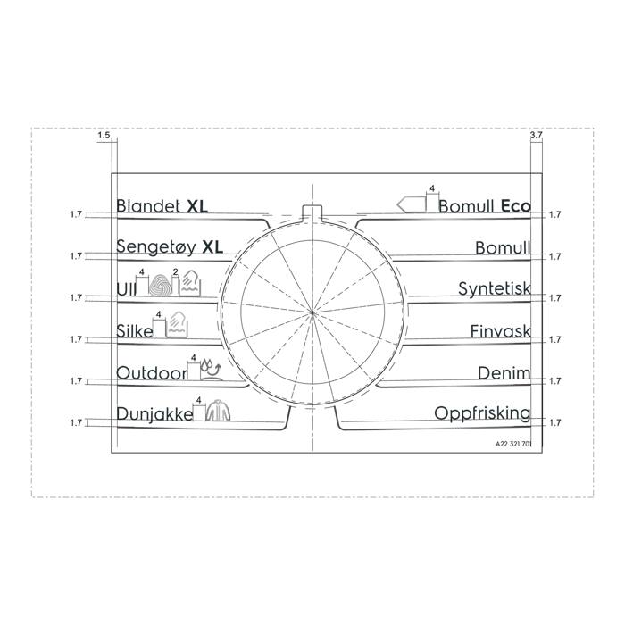 programme plate, knob, adhesive