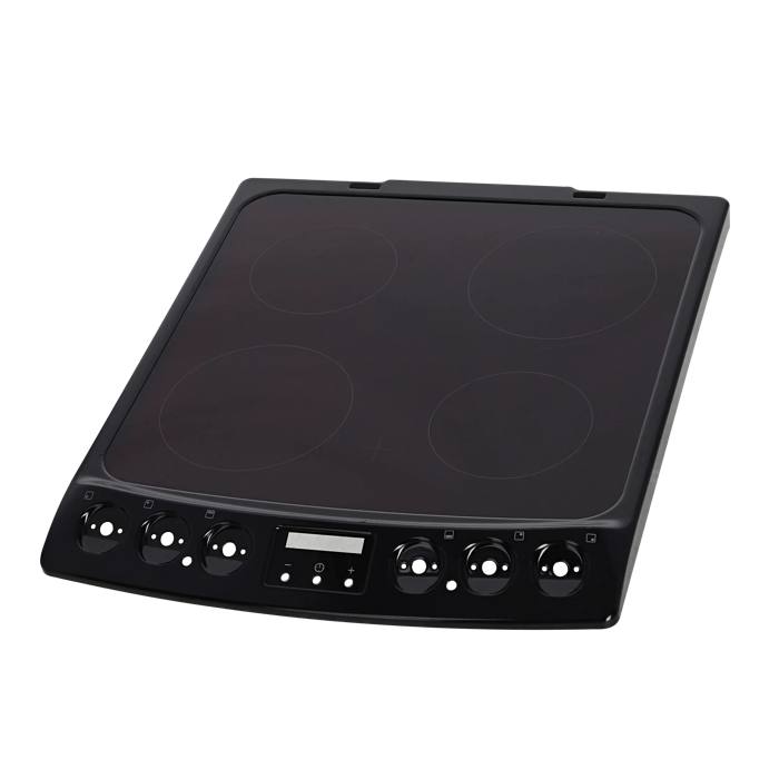 cooking top with frame, black, 55cm