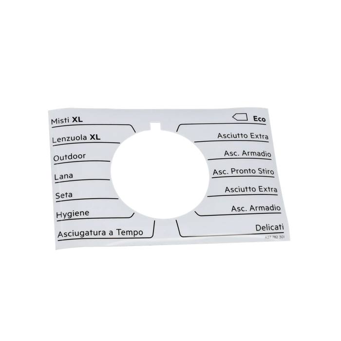 programme plate, knob, adhesive, IT