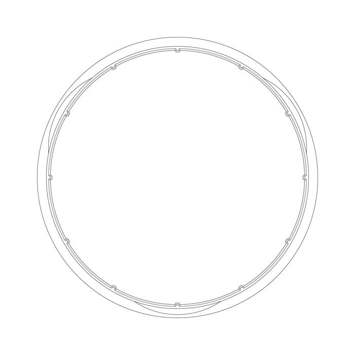 Abdeckring, Dampf, schwarz