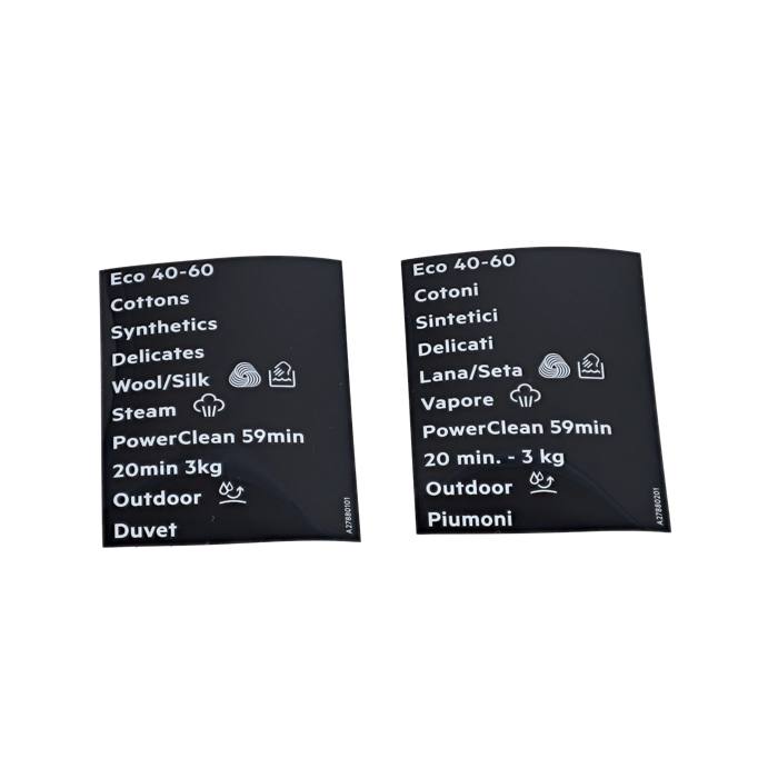 programme plate, knob, adhesive, EN,IT