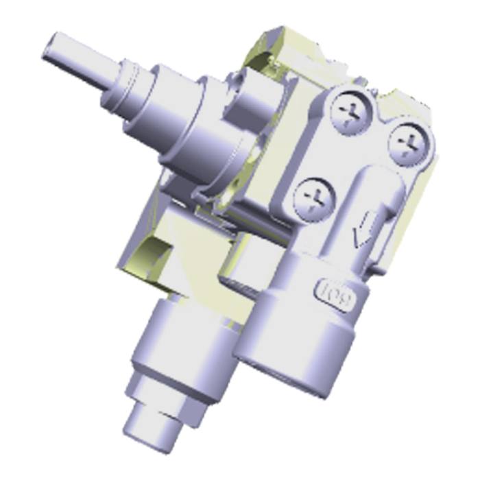 gas tap,dual,burner,d=0,68 20Mbar