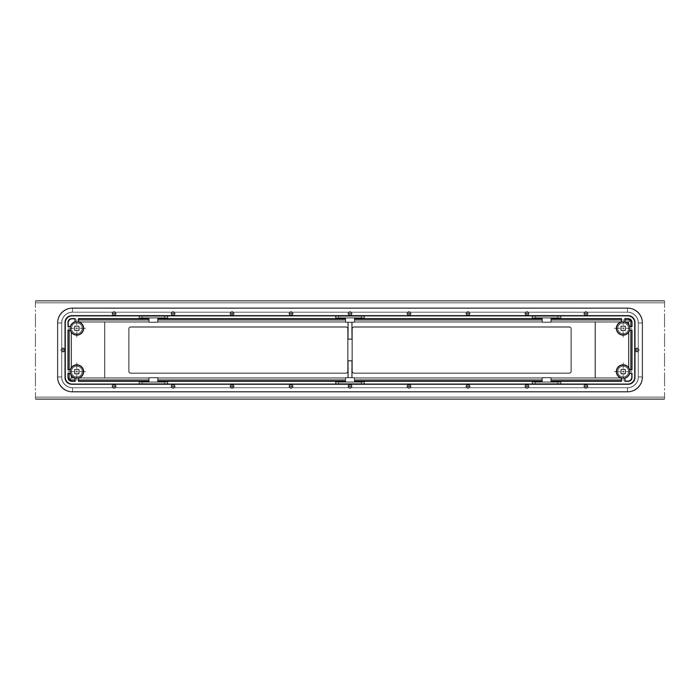 glass panel, assembly, front, 564x50 black