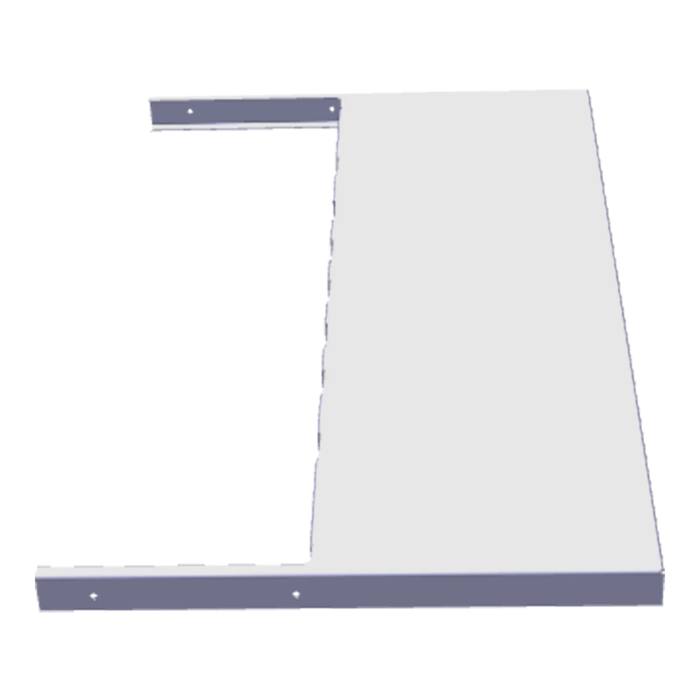 extension piece, silver, 458,7x276,5x32,2