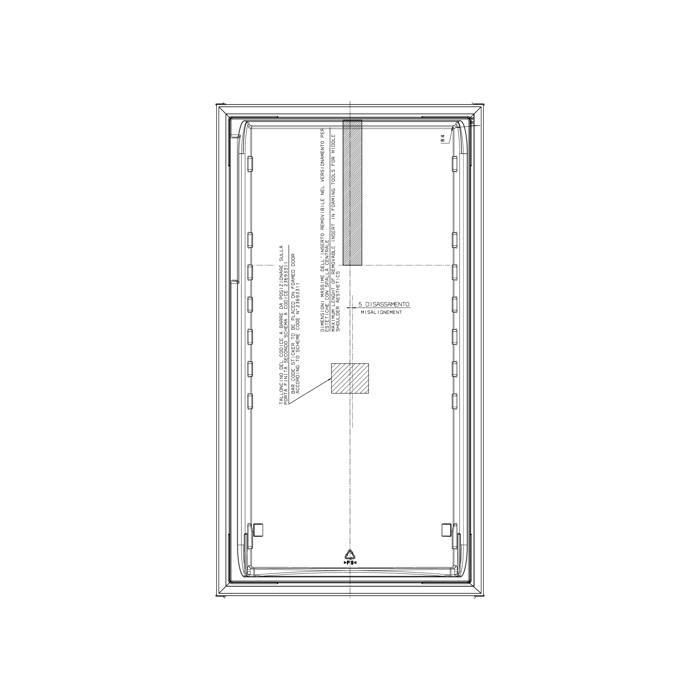 Witte koelkastdeur - 538x990mm