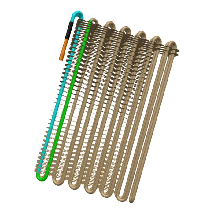 évaporateur, assemblage, congélateur