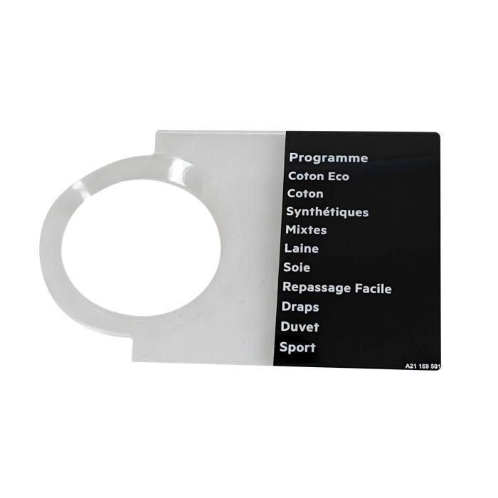 programme plate,knob,adhesive,FR