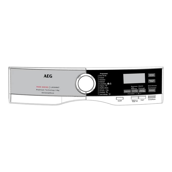 control panel, white, AEG