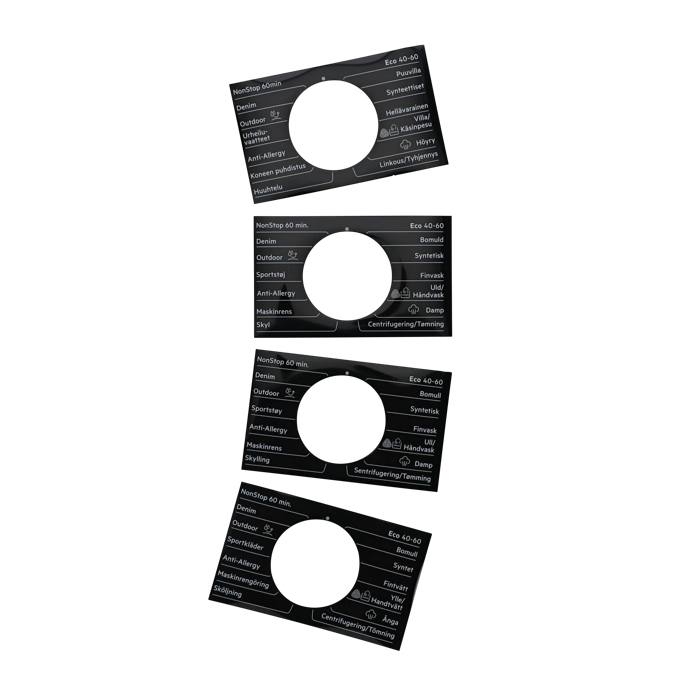 programme plate,knob,adhesive,DA,NO,FI,SV