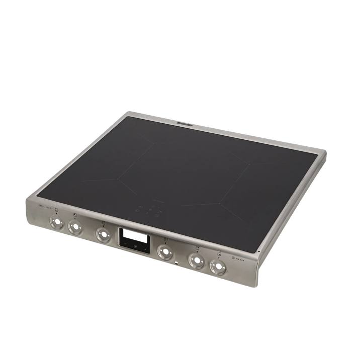 cooking top with frame, inox, 696x597.8mm