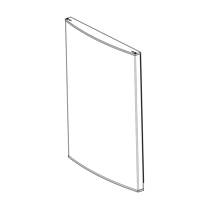 freezer door, inox, 590,5x785mm