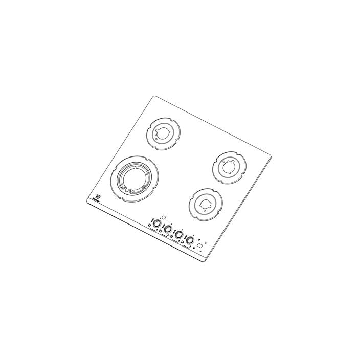 work top, black, Electrolux, 590x520mm