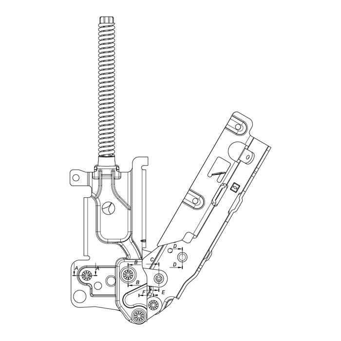 door hinge, left