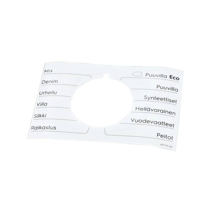 programme plate,knob,adhesive,FI