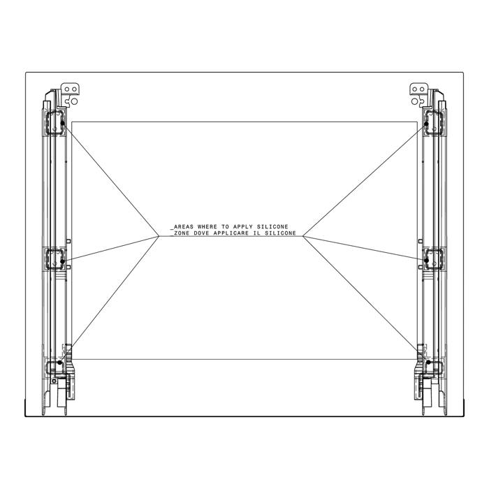 Montage Türglas - 594x465mm
