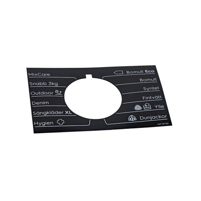 programme plate, knob, adhesive