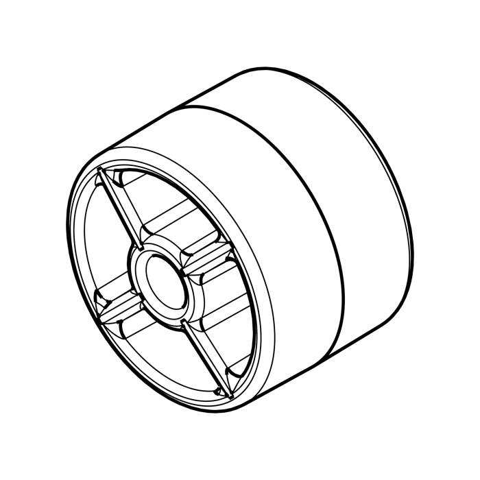 roller, foot, back, d31.8x24mm
