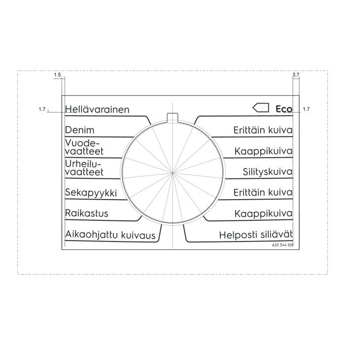 control panel, white, AEG