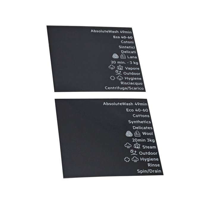 programme plate, knob, adhesive