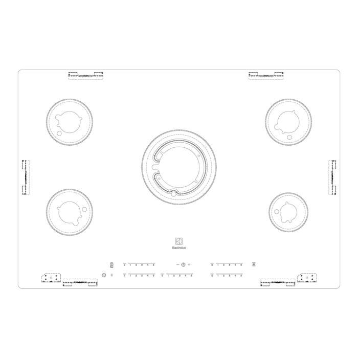 work top, black, AEG, 750x510mm