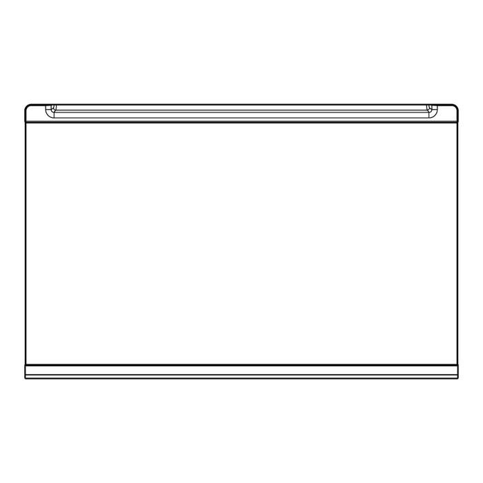 glass shelf, complete, neutral, 458.5x397.4mm
