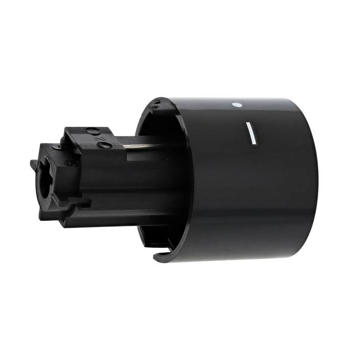 knob, selector, black, +/-