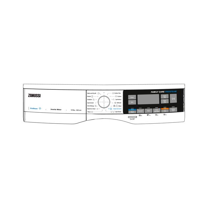 control panel,silver,Zanussi,EN