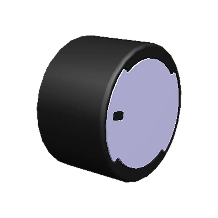 knob, white