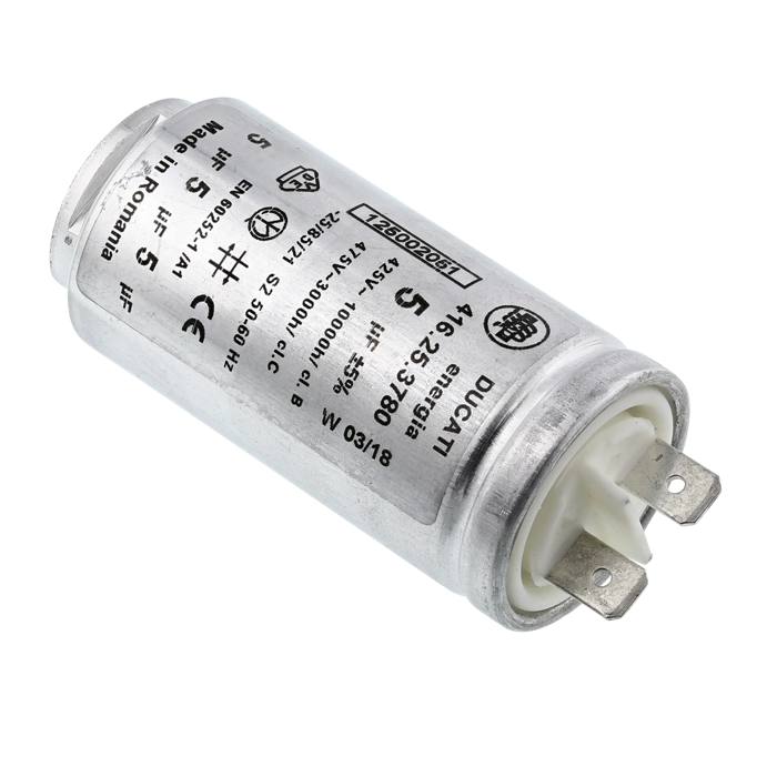 Condensador de 5 mF para motor de secadora de tambor