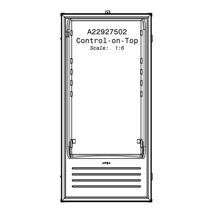 koelkastdeur, wit, 531x1109mm, VIP