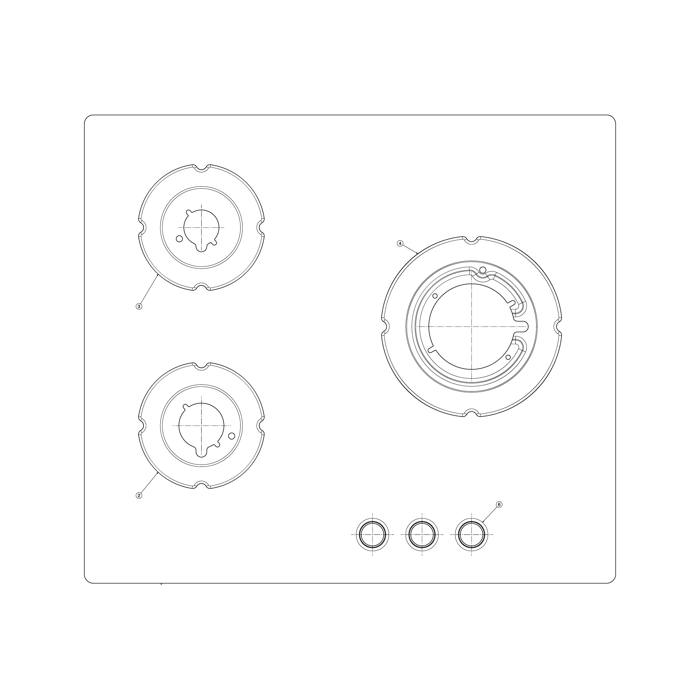 work top,black,Zanussi,590x520mm