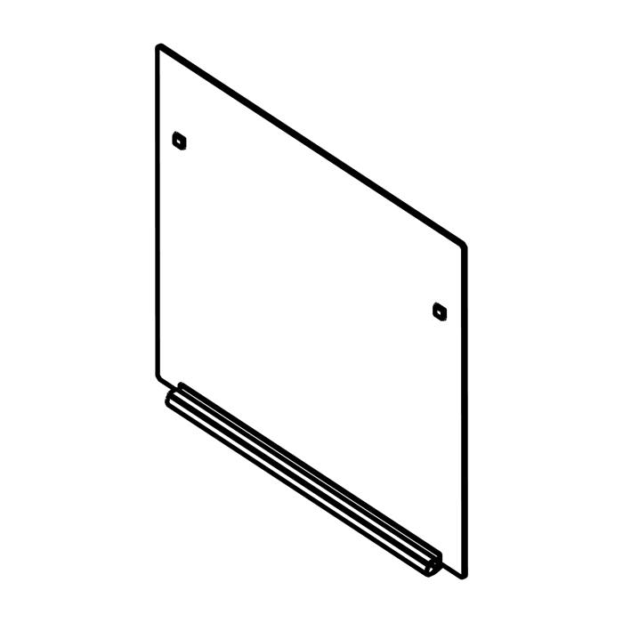 deksel, glasplaat, set, 566x565mm