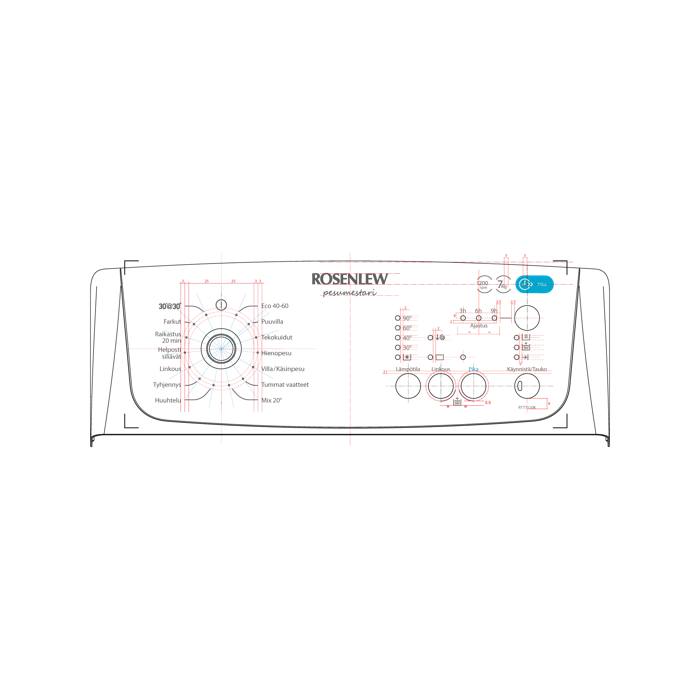 panel holder, white, Rosenlew