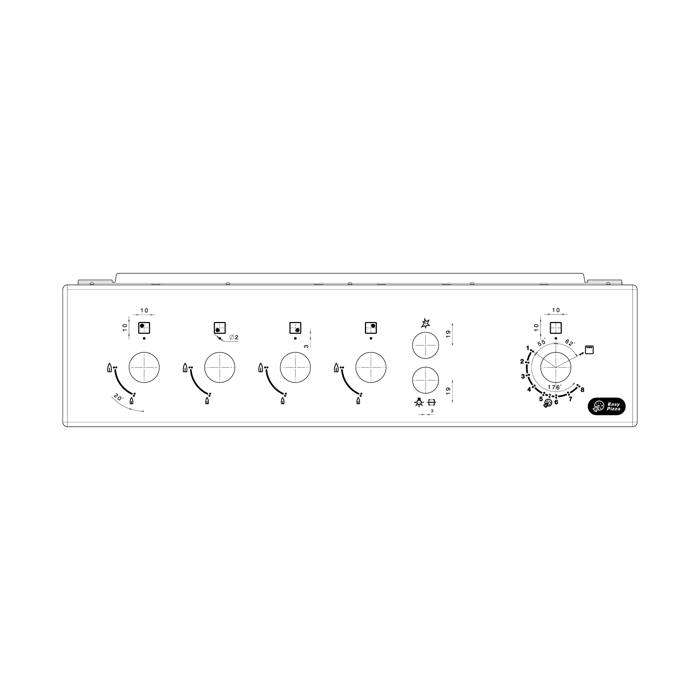 BEDIENBLENDE,INOX,50CM,5K