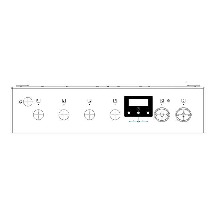 KNEBEL,FUNKTIONEN,INOX,9+0