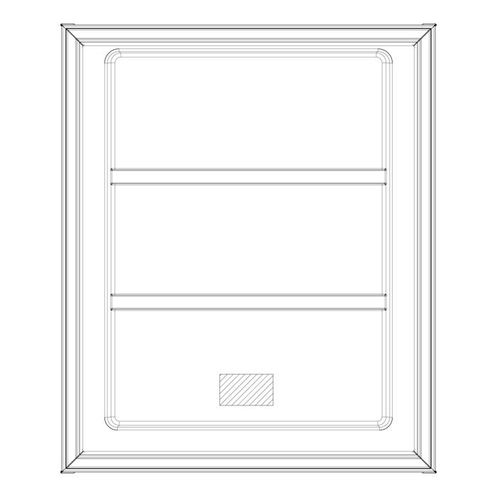 Deur voor diepvriezer - Wit - 538x644mm