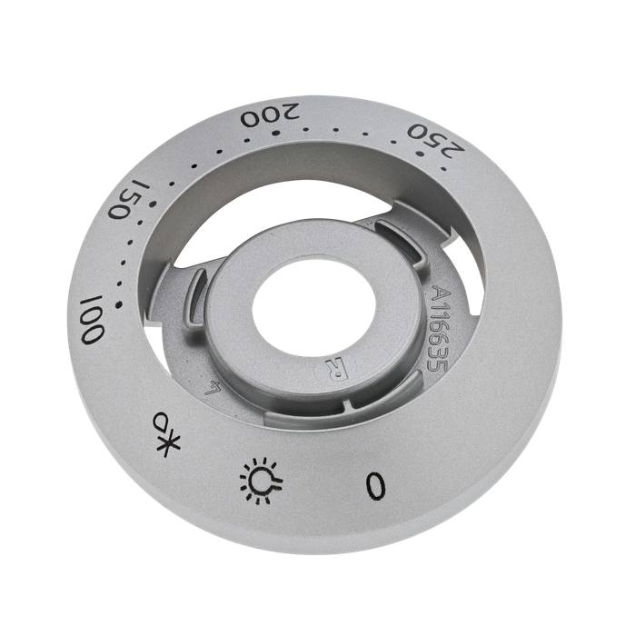 indicating plate,thermostat,inox,0-250, 2+0, MO