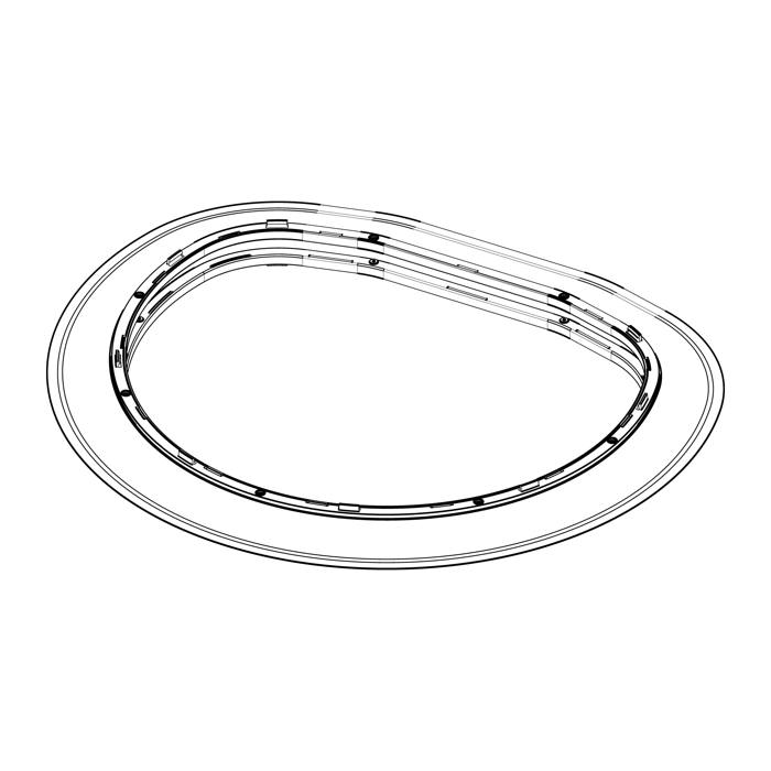 gasket, top part, tub