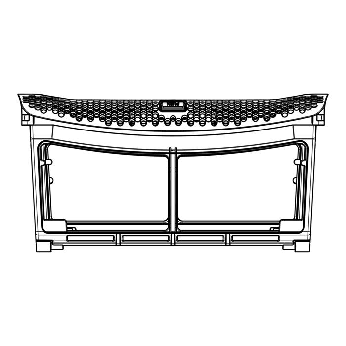fluff filter, assembly, white