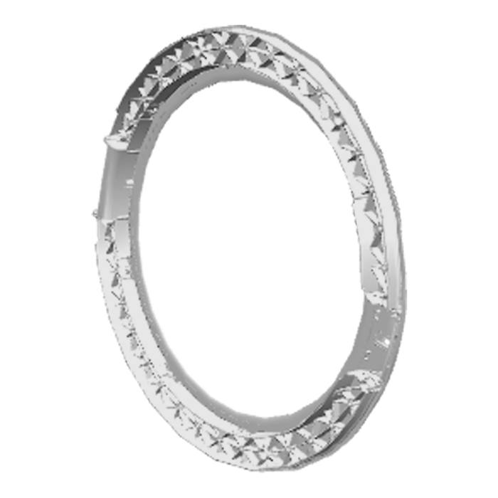 rám dvierok, vzadu, šedý, Ø443,6mm