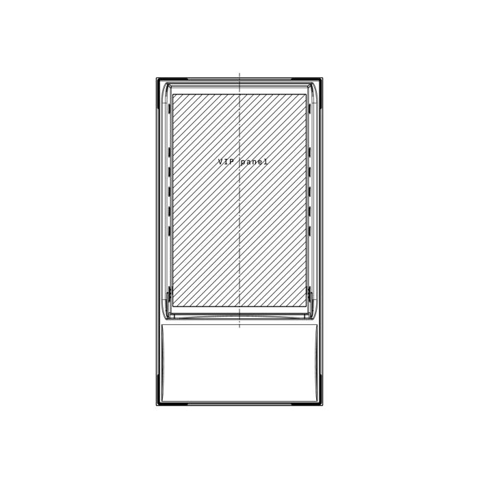 fridge door, inox, LCD,586x1174mm
