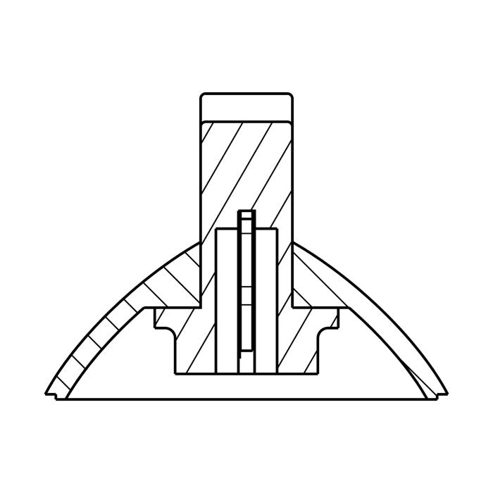 Bouton complet,argent