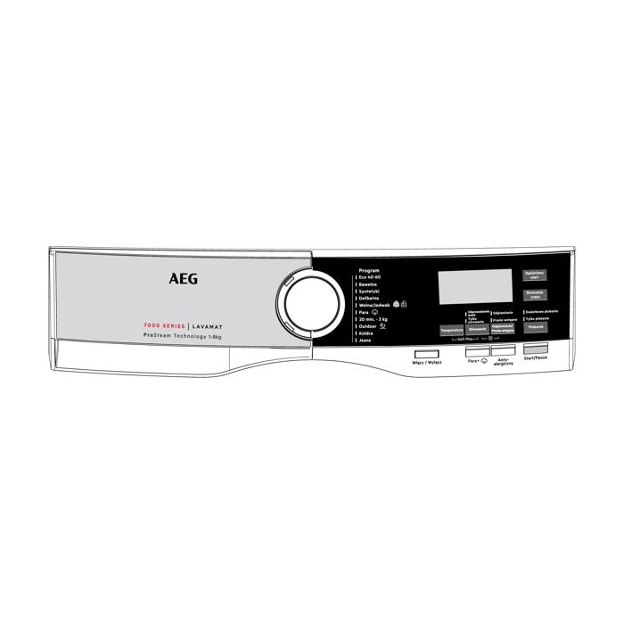 control panel, silver, AEG
