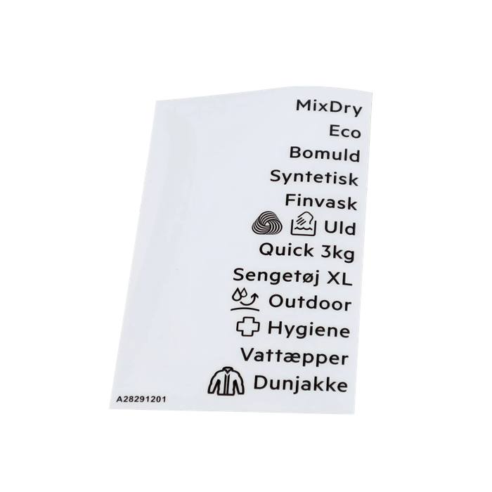 programme plate, adhesive, DA