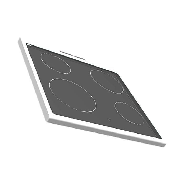 GLASPLATTE MIT RAHMEN,WEISS,59