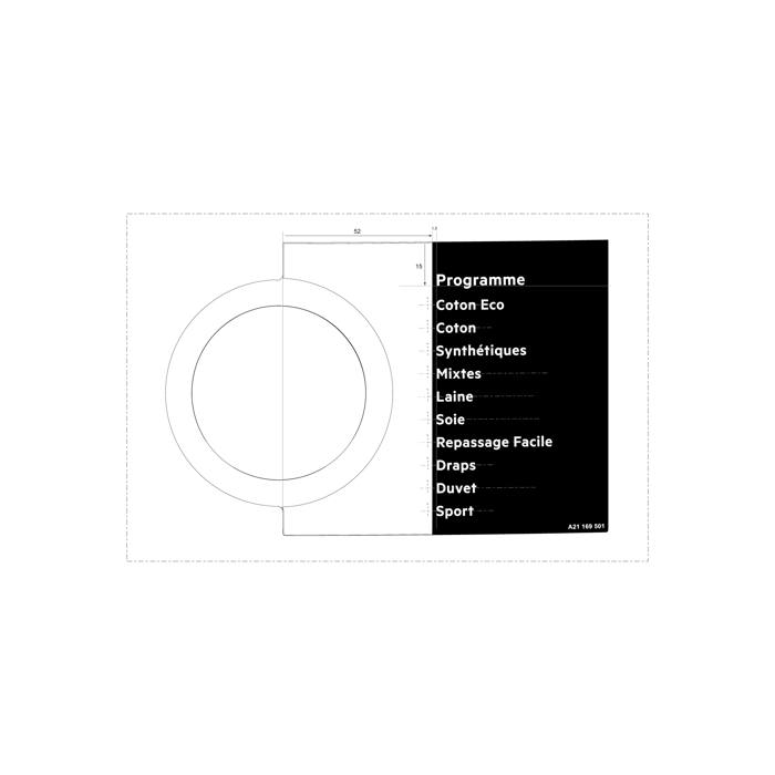 programme plate,knob,adhesive,FR
