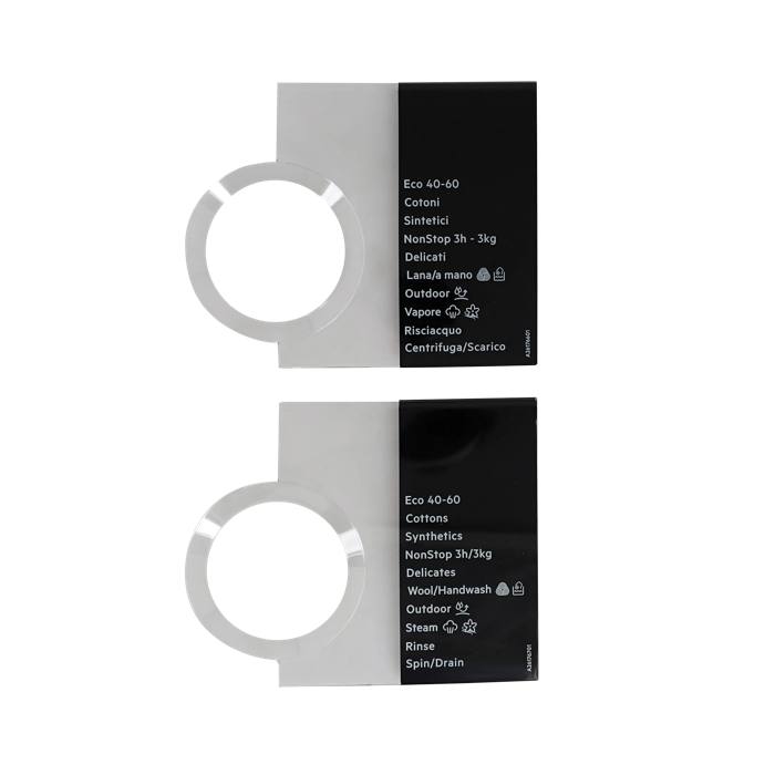 programme plate, knob, adhesive