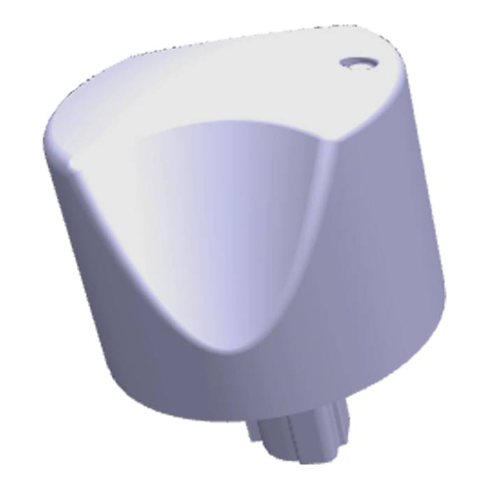 knob, white