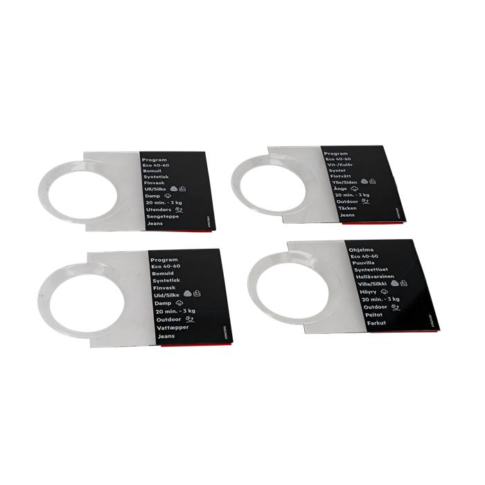 programme plate,knob,adhesive,DA,NO,FI,SV